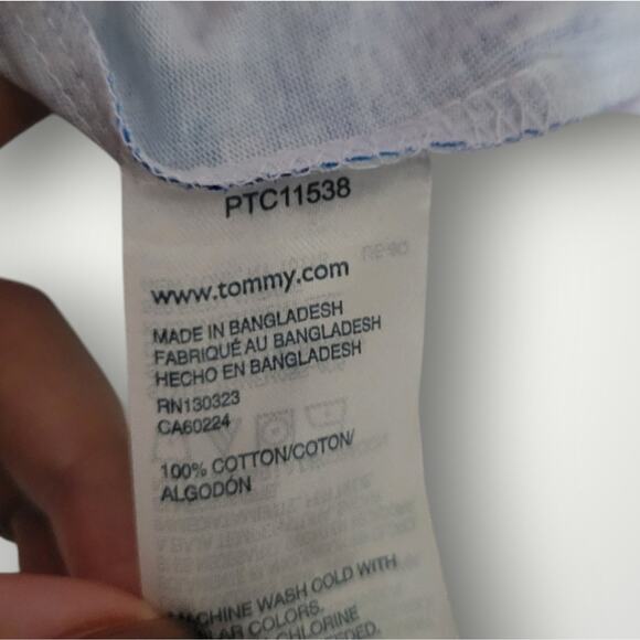 Tommy Hilfiger Dress Size Large L Striped Jersey Spell Out Nautical Summer - Picture 10 of 10